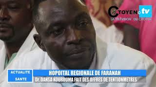 Dr Dansa Kourouma a fait dimportant don de tensiomètre à lhôpital régionale de Faranah [upl. by Aimahc752]