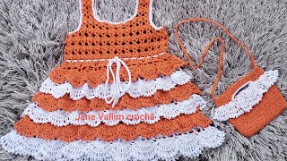 VESTIDO DE CROCHE INFANTIL PAULINHA [upl. by Isayg695]