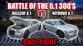 BATTLE OF THE 61’S 61 HELLCAT 300 VS NITROUS 300  LOT OF DRAMA 🤬  PHILLYS MOST WANTED [upl. by Nnaihs]