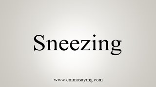 How To Say Sneezing [upl. by Elburt]