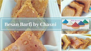 Chasni se Basen ki Barfi चाशनी से बेंसन की बर्फी Janmashtmi पर बनाए Bachi Chasni ki Besan Barfi [upl. by Nnylidnarb844]