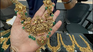 Chickpet Bangalore pure Gold amp Diamond jewellery manufacturersLight weight bridal jewellery [upl. by Airtina]