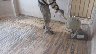 How to sand wooden floor boards Part 1 [upl. by Charie]