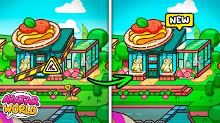 UPDATE 😱 NEW RESTAURANT NEW SECRETS AND BUGS IN AVATAR WORLD [upl. by Bibi]