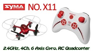 Syma X11 24GHz 4Ch 6 Axis Gyro RC Quadcopter RTF [upl. by Yltsew]