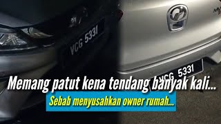 Hati Owner Myvi Tersakiti Keretanya Ditendang Banyak Kali Gara² Parking Depan Rumah Orang [upl. by Llenej179]