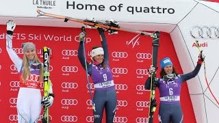 Ladies Audi Fis World Cup La Thuile 2016 [upl. by Aynatahs]