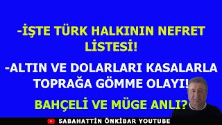 İŞTE TÜRK HALKININ NEFRET LİSTESİALTIN VE DOLARLAR KASALARLA TOPRAKTA ÇÜNKÜBAHÇELİ İLE MÜGE ANLI [upl. by Telrats]