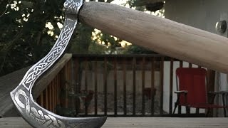 PART II Marshall shows you how to make a viking axe the etching [upl. by Etteiram]