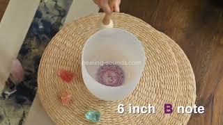 Crown Chakra Crystal Singing Bowl  Note B [upl. by Sherburne]