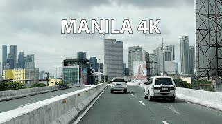 Driving Manila 4K  Skyscraper Districts  Driving Downtown [upl. by Harv]