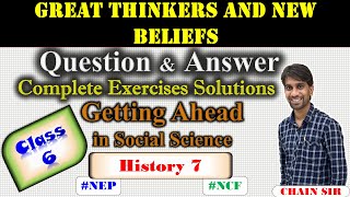 Class 6 History Chapter 7 Great Thinkers and New Beliefs Question Answer  Getting Ahead in SST NEP [upl. by Nela]