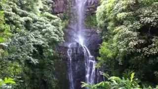 Wailua Falls off the road to Hana on Maui [upl. by Egnalos]