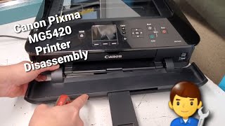 Canon Pixma MG5420 Disassembly  Taking Apart for Parts or to Fix Printer [upl. by Eirot382]