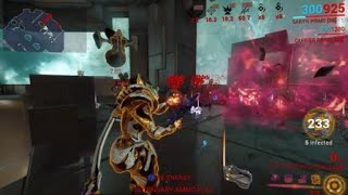 Warframe  Saryn Nourish Build  Kuva Ogris Crit Riven tryclo [upl. by Aihsemot]