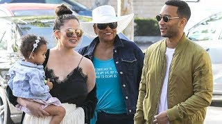 John Legend And Chrissy Teigen Out With Darling Daughter Luna [upl. by Naxor]