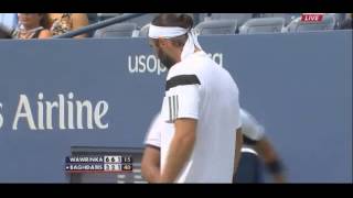 S Wawrinka VS M Baghdatis R3 US Open 13 [upl. by Ania]