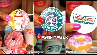 ASMR Eating Chocolate Covered Oreos Dunkin Donuts Oreo Starbucks Oreo Krispy Kreme Oreos [upl. by Harding594]