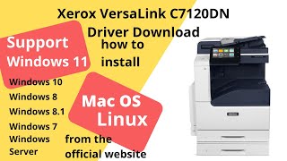 Xerox VersaLink C7120DN Driver Download and Setup Windows 11 Windows 10 Mac 13 Mac 12 [upl. by Byrn]