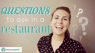 mmmEnglish 05  Questions to Ask in a Restaurant [upl. by Arim]