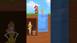 Greedy Daisy vs Mario amp Mermaid Peach The Fight for Water [upl. by Staford]