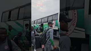 Super eagles players arrive Uyo ahead of their next match against Rwanda [upl. by Acinhoj]