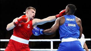 Sean Lazzerini SCO vs JeanLuc Rosalba MRI Commonwealth Games 2022 80kg [upl. by Arbuckle]