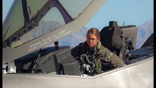 UNITED STATES AIR FORCE FIRST FEMALE F35 DEMO PILOT  KRISTIN quotBEOquot WOLFE  AVIATION NATION 2022 4K [upl. by Fredi]