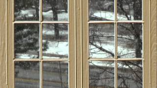 Falling Snow Viewed Through Window Relaxing [upl. by Wendalyn31]