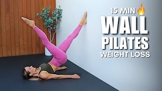 15 MIN WALL PILATES FOR WEIGHT LOSS  Full Body Toning [upl. by Auric]