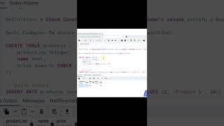 Definition of Check Constraint In PostgreSQL Database  Best PostgreSQL Tutorial Shorts [upl. by Olwena]