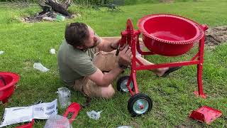 Cement Mixer from Harbor Freight Review [upl. by Nwonknu]