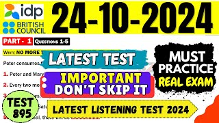 IELTS Listening Practice Test 2024 with Answers  24102024  Test No  895 [upl. by Kifar407]