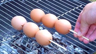 Have You Ever Put Eggs On The Grill Its Delicious [upl. by Einallem]