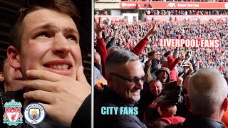 I sat in the middle of LIVERPOOL and MAN CITY fans at ANFIELD [upl. by Bailey]