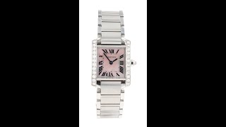 Cartier Custom Tank Pre Owned Watch Ref W51008Q3 [upl. by Sadonia]