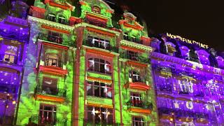 Video Mapping Montreux Palace Christmas 2017 Noël Suisse InLoveWithSwitzerland [upl. by Swainson218]