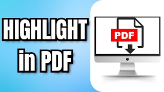 How to HIGHLIGHT in PDF in LAPTOP [upl. by Huttan151]