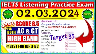 IELTS LISTENING PRACTICE TEST 2024 WITH ANSWERS  02032024 [upl. by Kirsteni506]