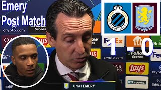 Unai Emery Ezri Konsa Post Match Interview Club Brugge 1 vs 0 Aston Villa 07112024 [upl. by Kamaria]