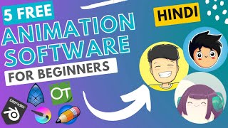 TOP 5 BEST FREE ANIMATION SOFTWARE FOR BEGINNERS in HINDI 2022  Art Of Mine [upl. by Zeiler]