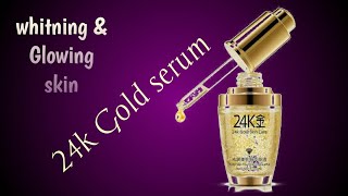 How to make 24K Gold Serum at home Reviewusage benefits [upl. by Lennahs65]