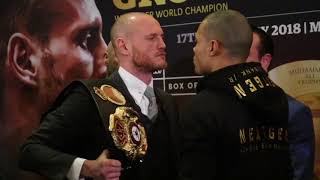 INTENSE  GEORGE GROVES v CHRIS EUBANK JR  HEAD TO HEAD  FINAL PRESS CONFERENCE  GROVES v EUBANK [upl. by Enyalahs]