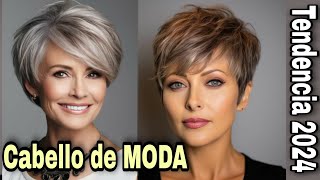 CABELLO DE MODA TENDENCIA 2024 NUEVOS Cortes de Pelo PIXIE A MIDI MUJER de 4070 años [upl. by Araihc595]