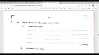 CSEC ECONOMICS MAYJUNE 2022 PAPER 2 [upl. by Anniken]