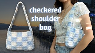 Checkered Crochet Shoulder Bag Tutorial  InDepth amp BeginnerFriendly [upl. by Connel]