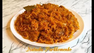 Тушеная Капуста с Мясом  Cabbage with Meat  Лучший Рецепт [upl. by Anirav]