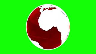 3D World Globe Loop Animated Green Screen One [upl. by Hsetirp]