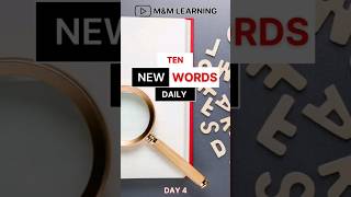 10 NEW WORDS DAILY  DAY 4  ENGLISH VOCABULARY  MampM LEARNING mandmlearning [upl. by Erna]