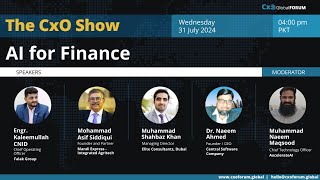 The CxO Show on “AI For Finance” [upl. by Deckert]